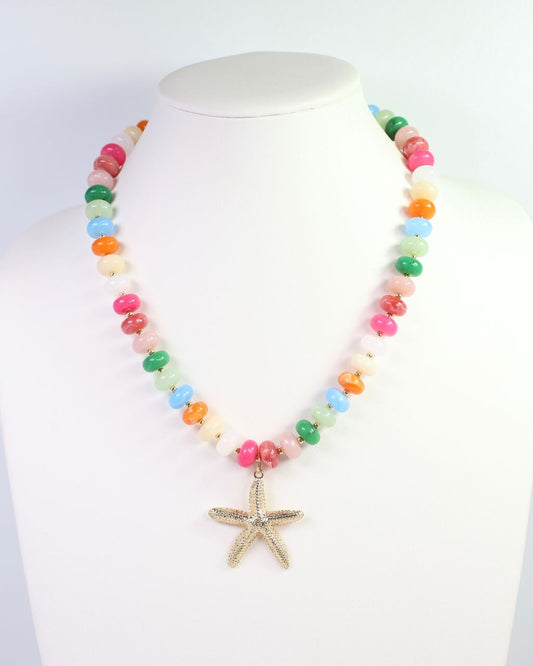 Eastport Beaded Starfish Necklace Multi