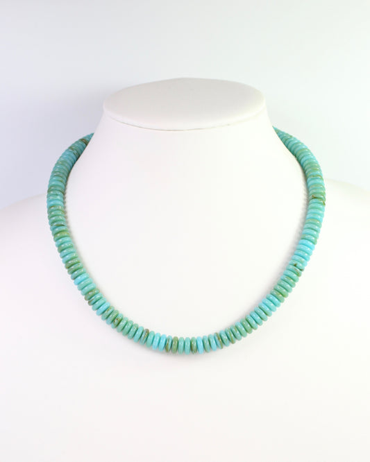 Cedar Falls Beaded Disc Necklace Turquoise