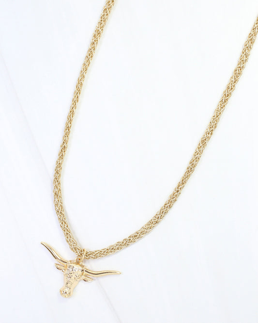 Corie Cord Necklace Bull Gold