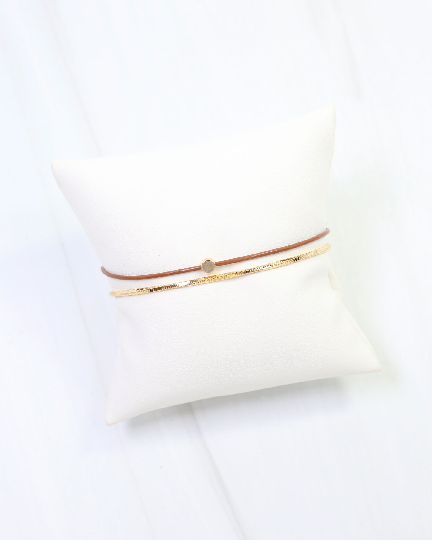 Paula Cord and Chain Bracelet Brown
