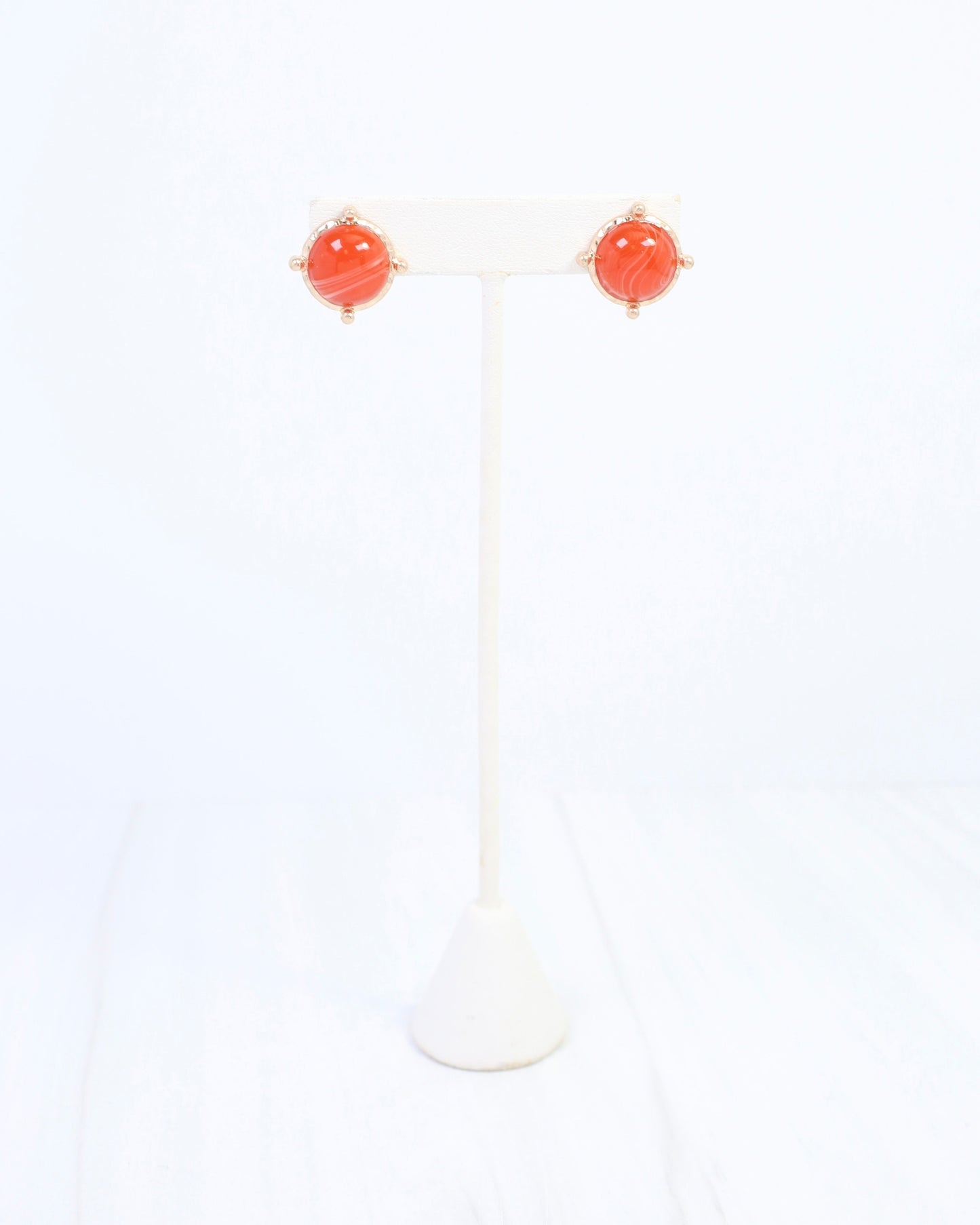 Florissant Round Post Earring Orange