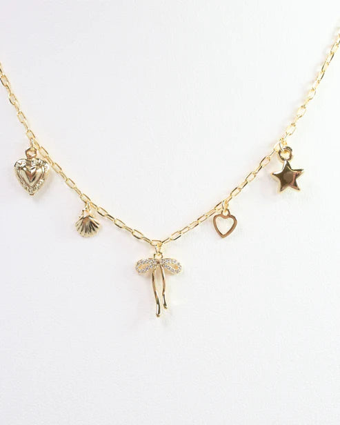 Tammy Charm Necklace Gold