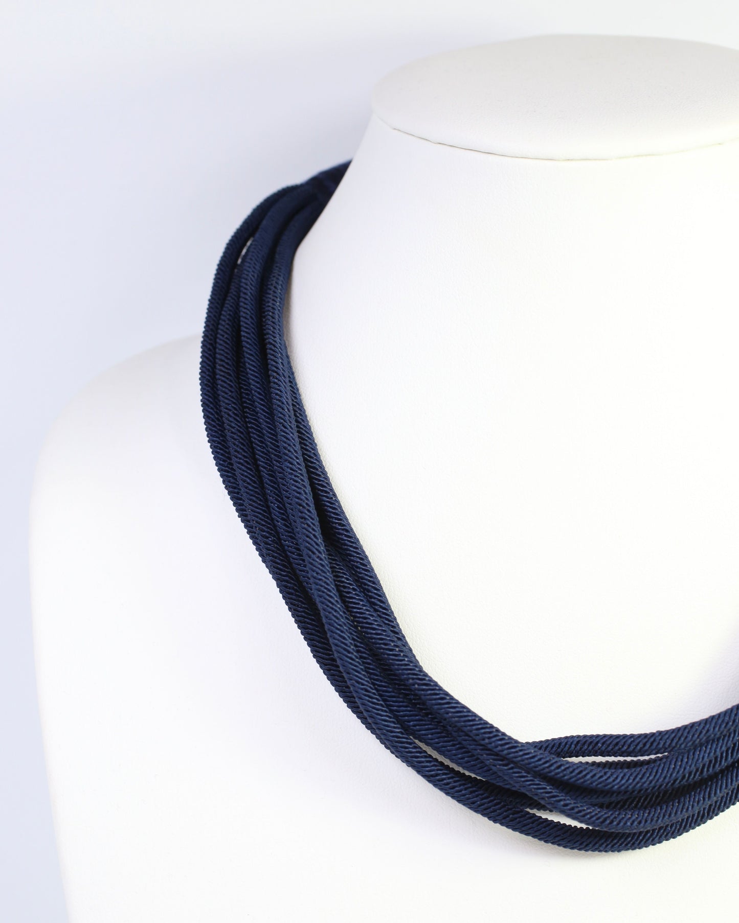 Cranston Layered Cord Necklace Navy