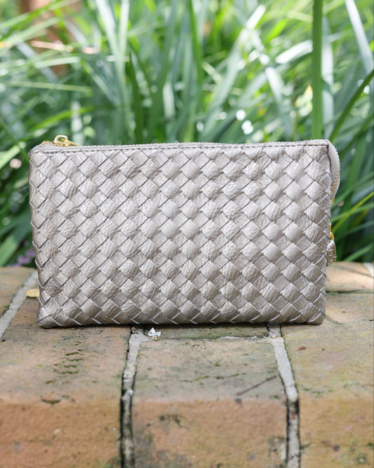 Liz Crossbody Bag Woven Black Pearl