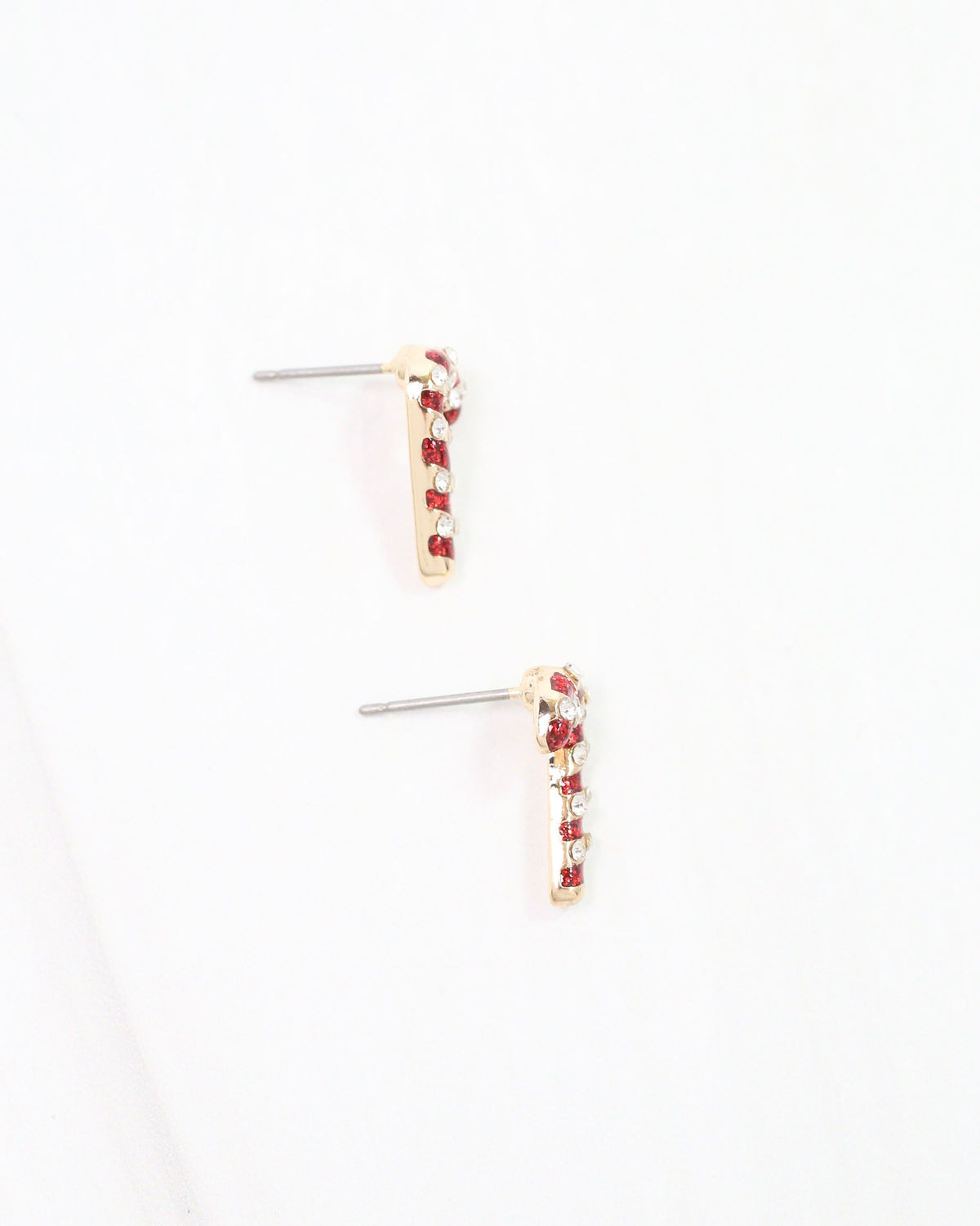 Candy Cane Dreams Stud Earring Red