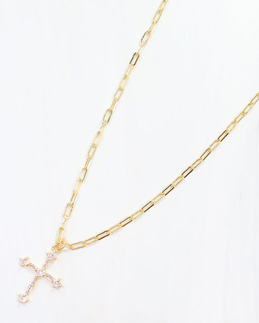 Chapel Hill Cross Necklace Gold
