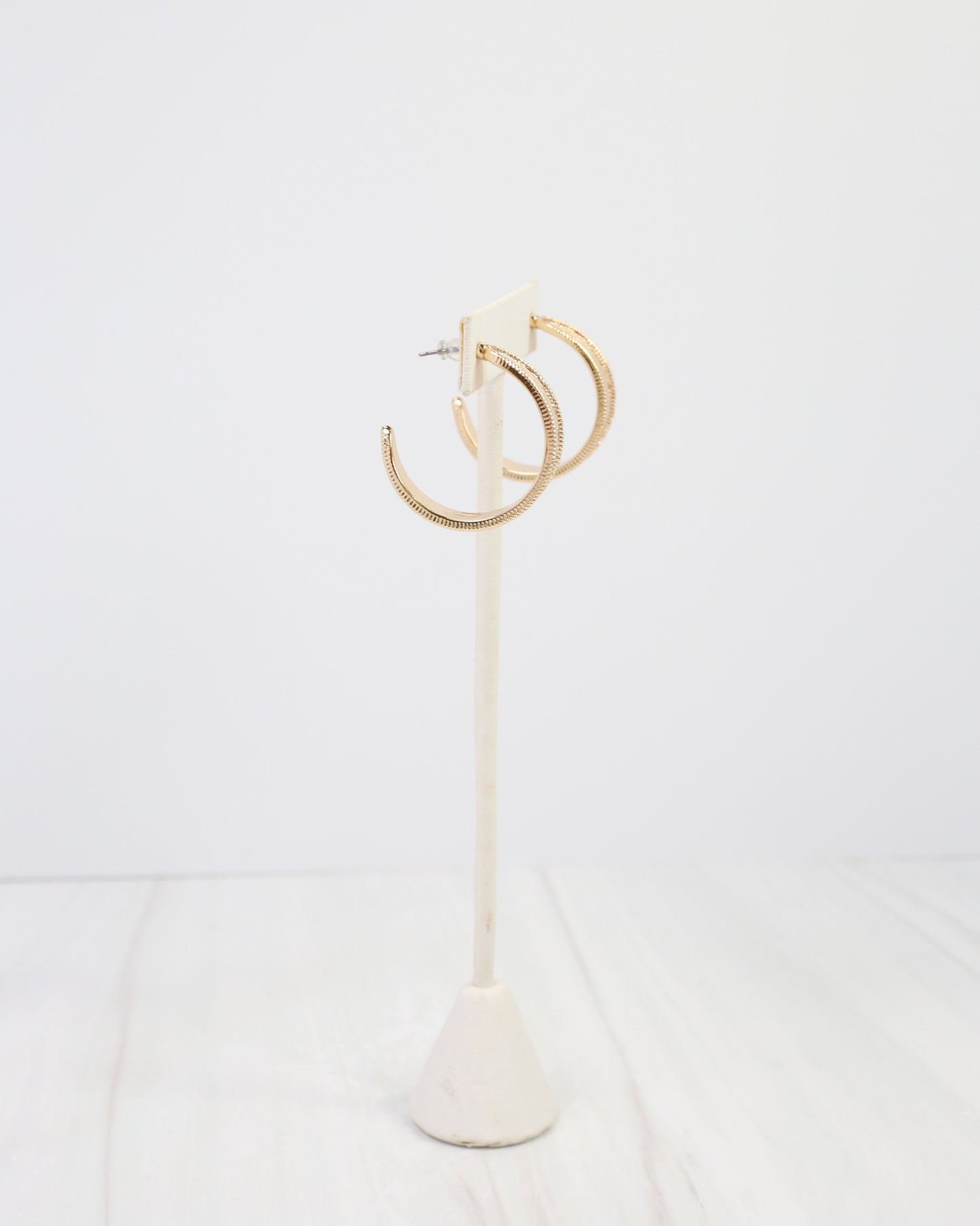 Duncan Hammered Hoop Earring Gold