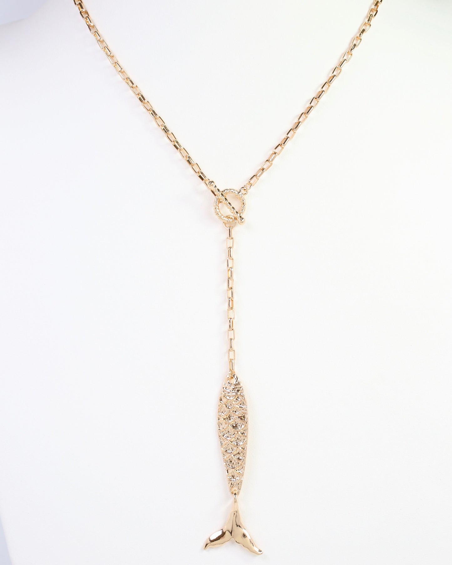 Tropical Fun Fish Necklace Gold