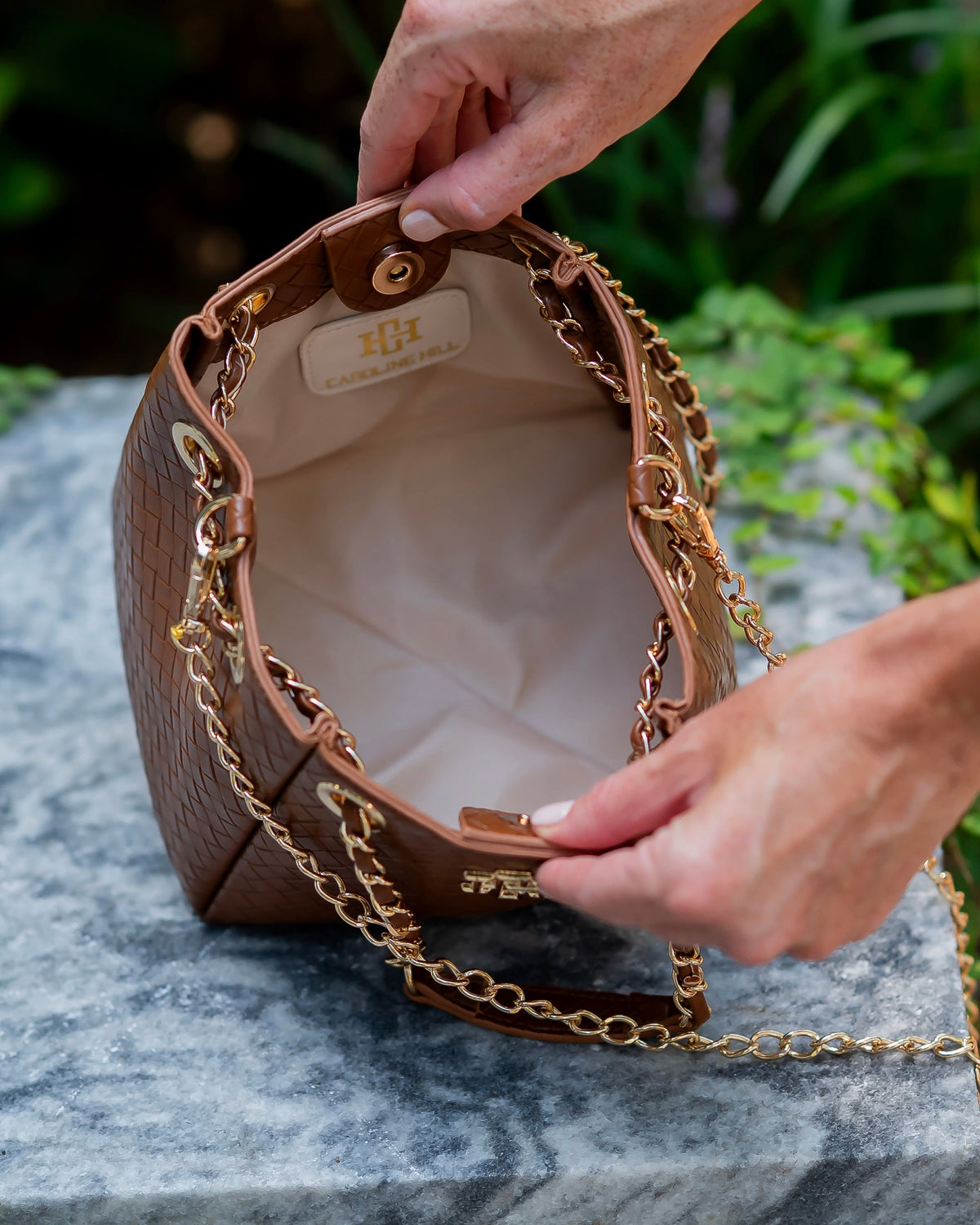 Lainey Mini Tote Woven Chocolate