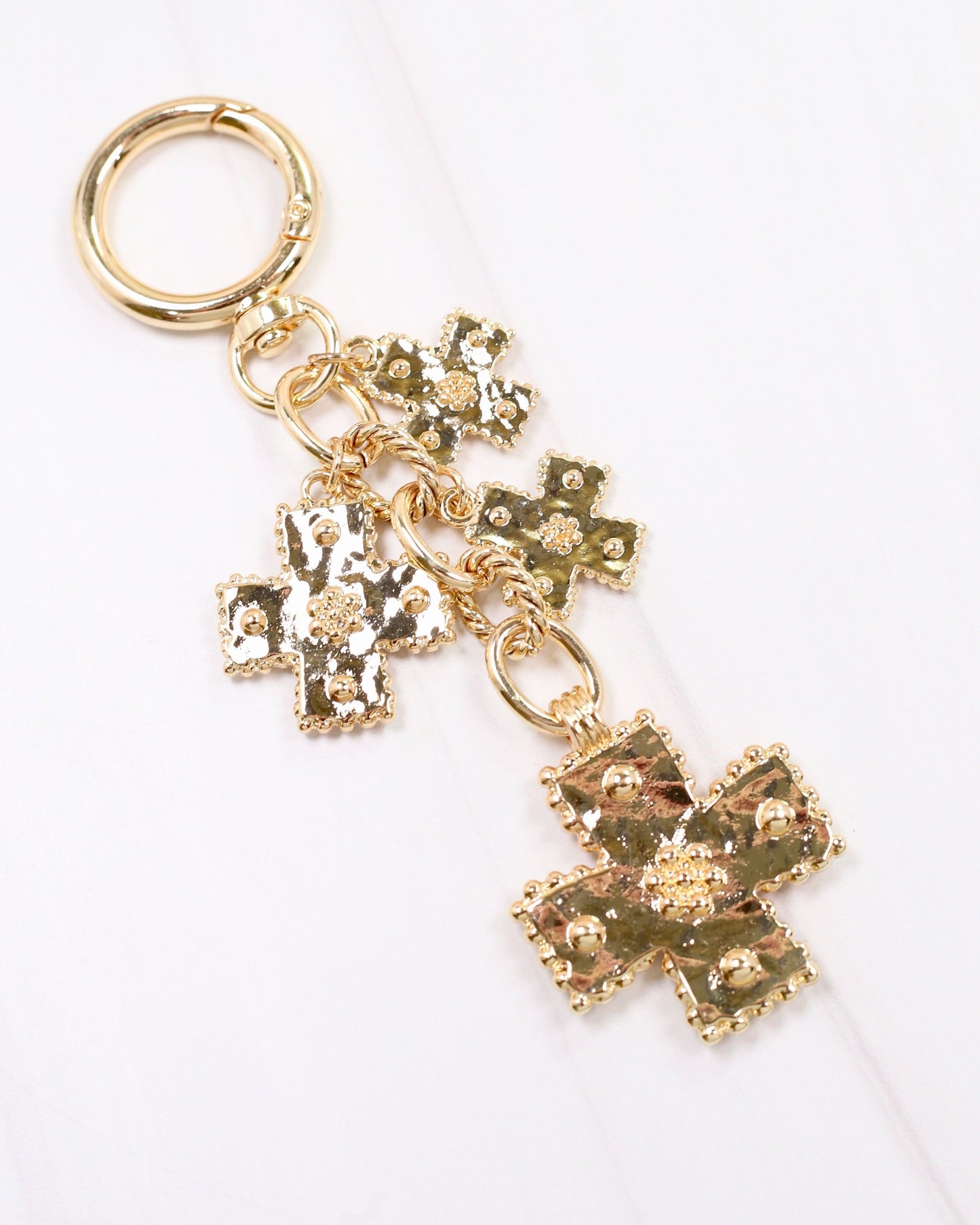 Kennon Cross Bag Charms Gold