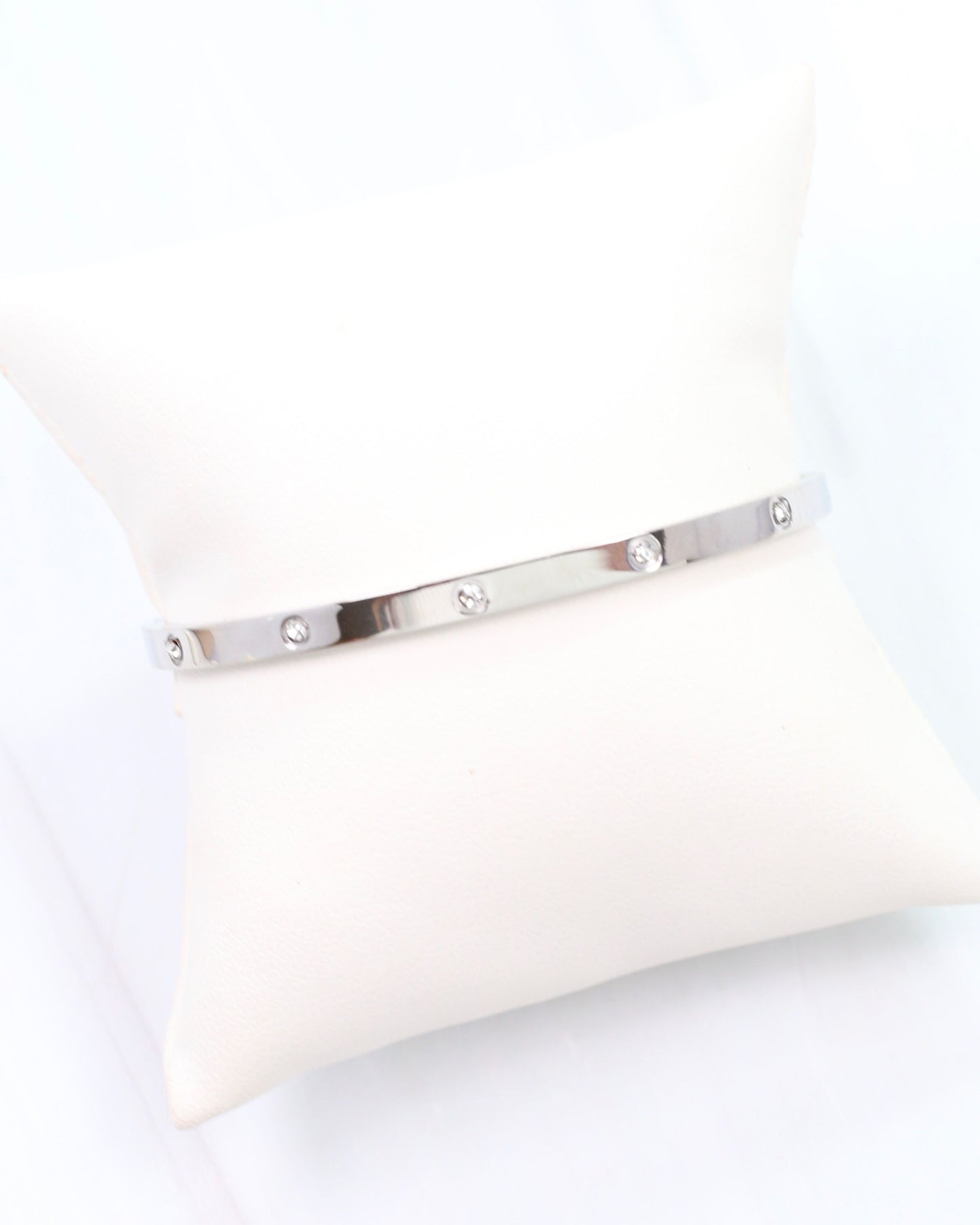 Geneiva CZ Metal Bracelet Silver