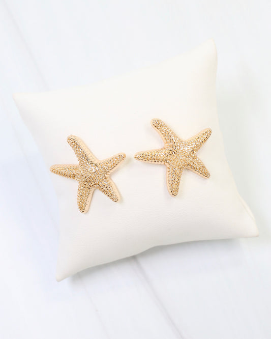 Oyster Bay Starfish Post Earring Gold