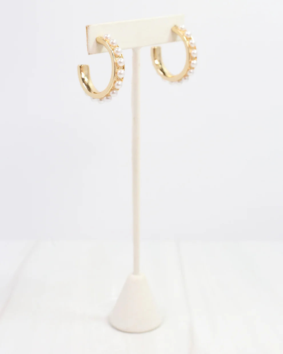 Four Seasons Pearl Hoop Gold