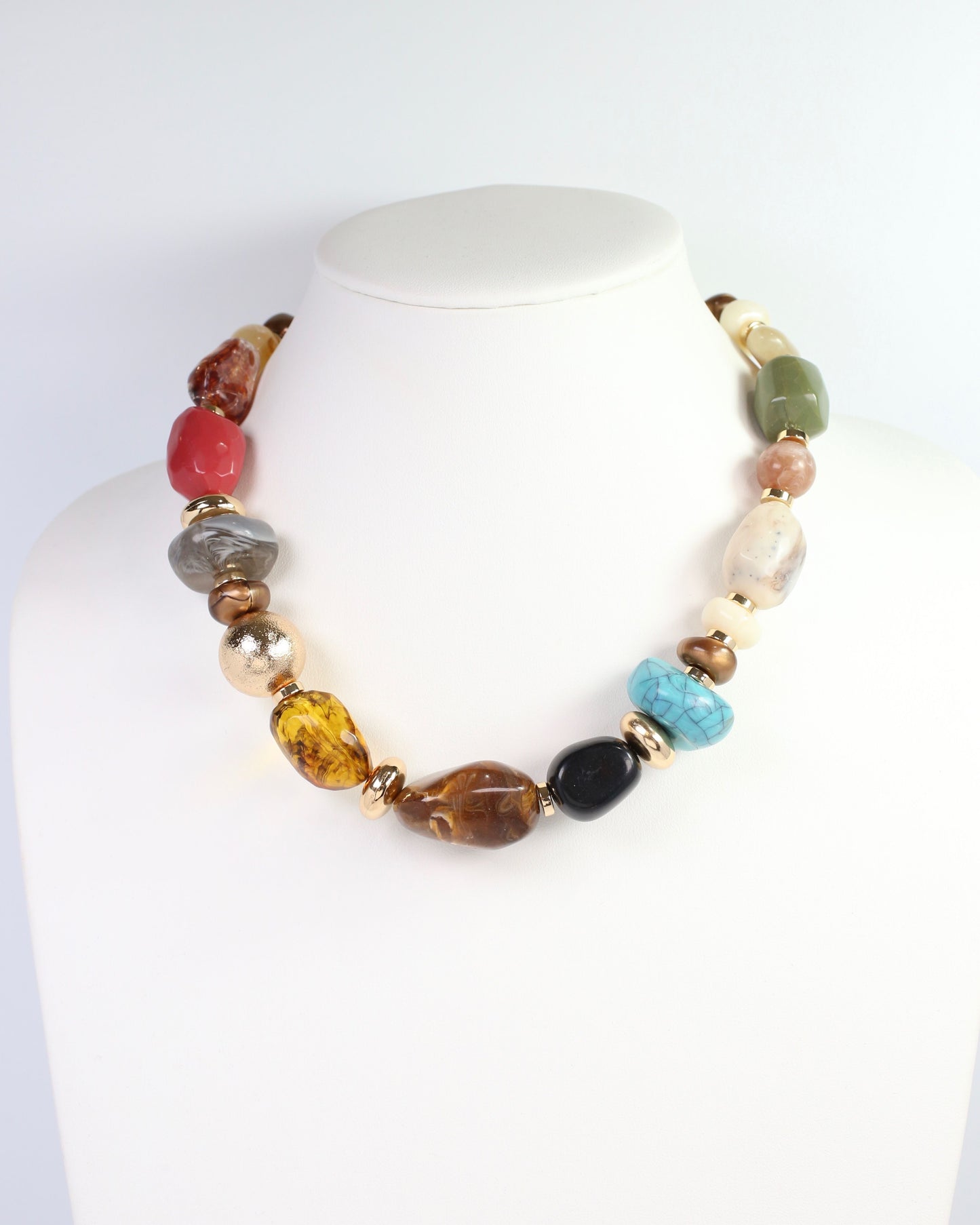 Rumford Large Stone Necklace Multi