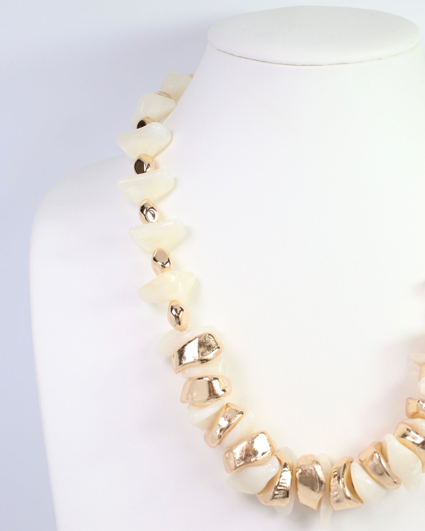 Aelia Beaded Necklace Ivory