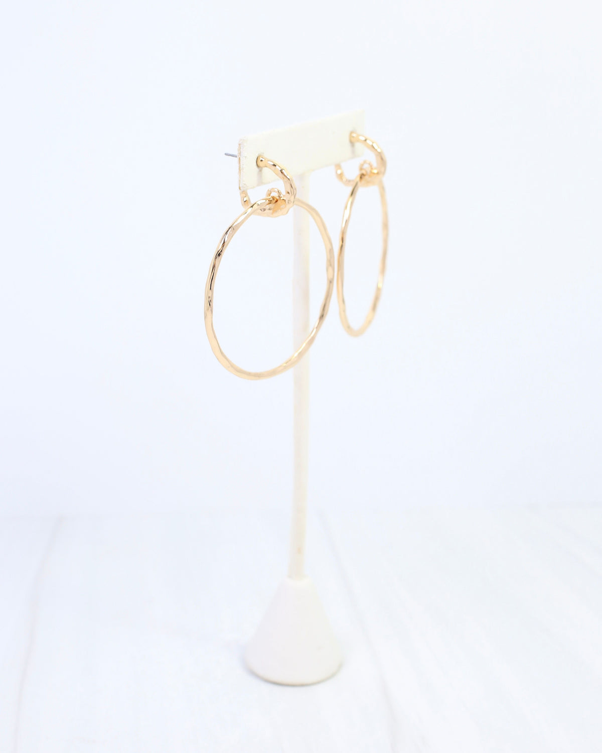 Lydia Hammered Hoop Earring Gold