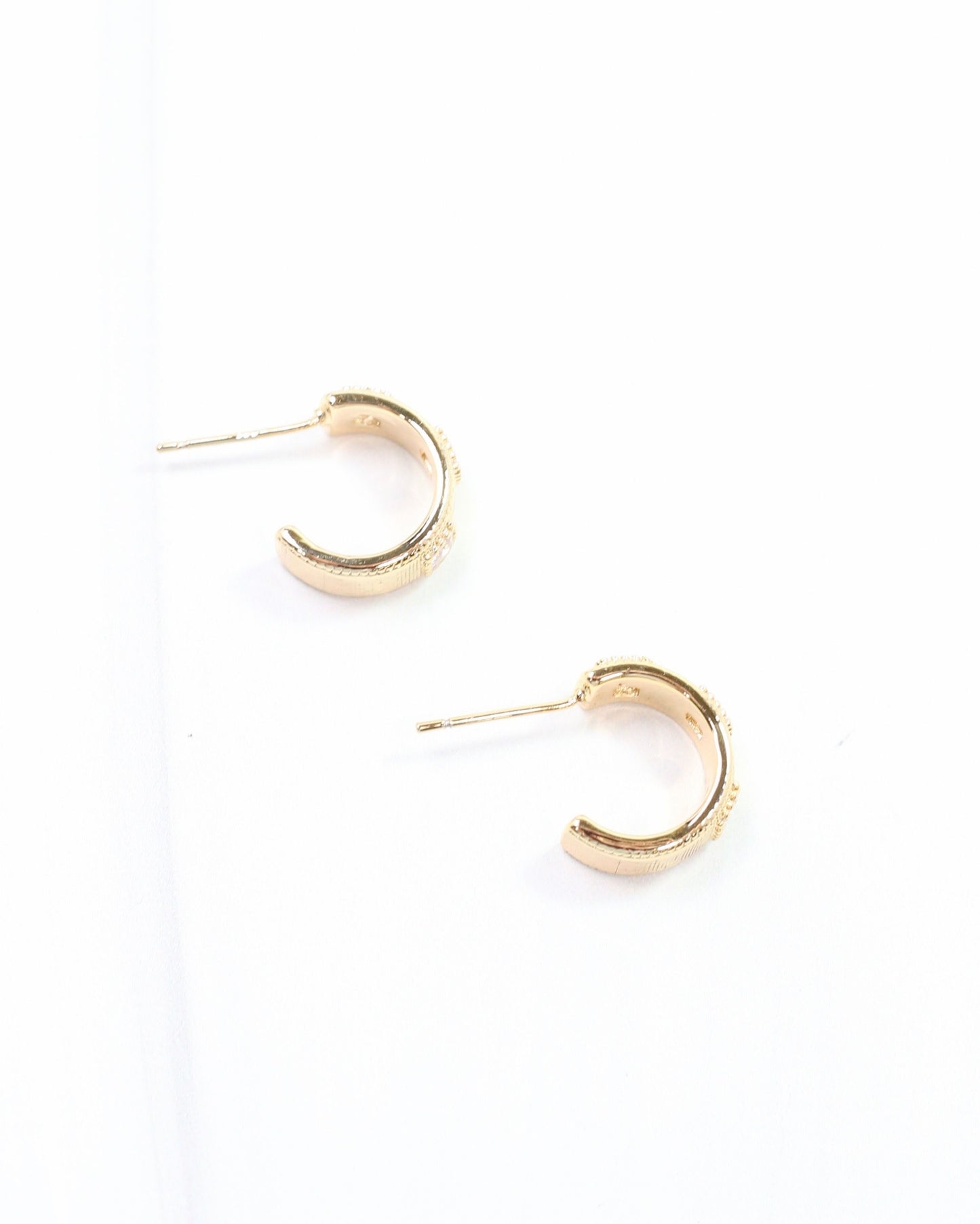 Serrano CZ Hoop Earring Gold