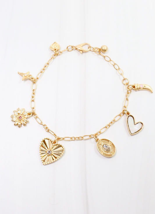 Catherine Charm Bracelet Gold