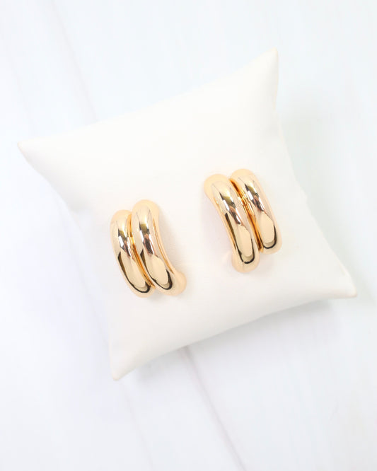 Barbourville Double Hoop Earring Gold