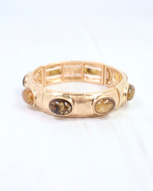 Hallie Stretch Bracelet Tortoise