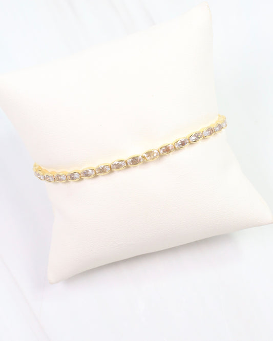 Clovis CZ Bracelet Gold