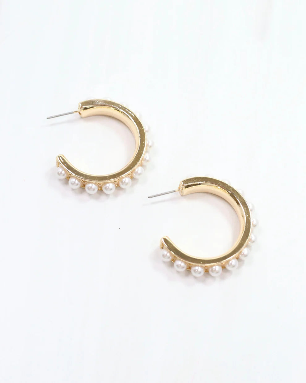 Four Seasons Pearl Hoop Gold