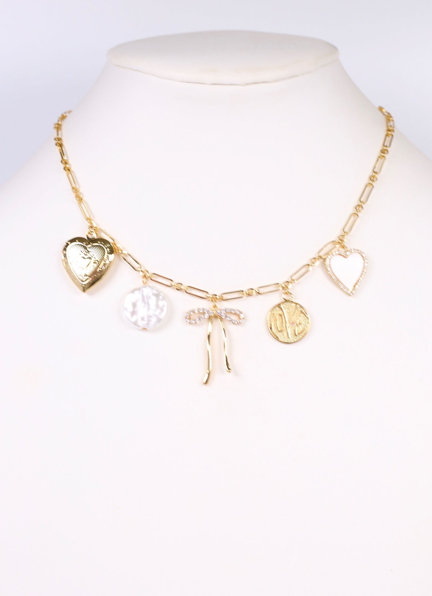 McKeon Charm Necklace Gold