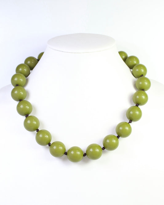 Deermont Beaded Necklace Olive