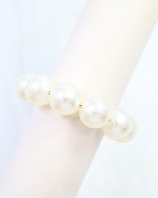 Your Highness Paper Pearl Beaded Bracelet Gold