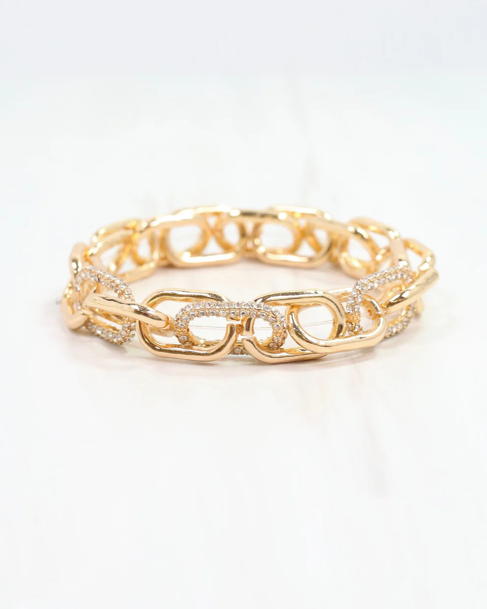 Currie Link Stretch Bracelet Gold