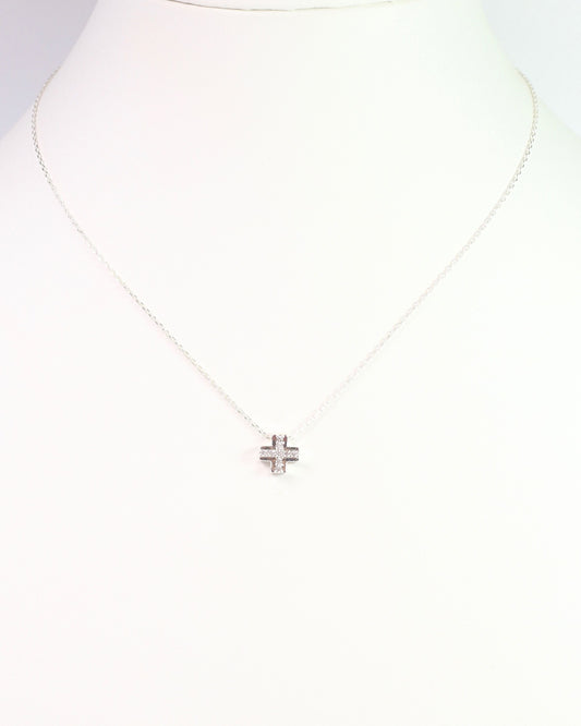 Aria Cross Necklace Silver