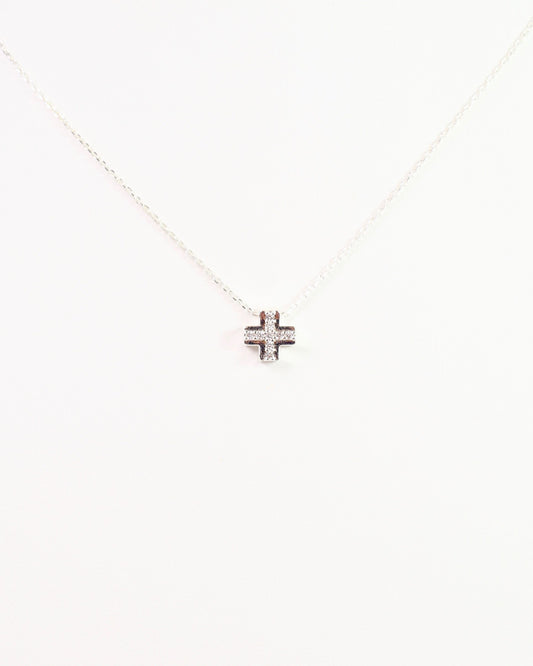 Aria Cross Necklace Silver