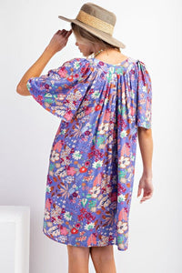 For the Moment Lavender Floral Dress - Caroline Hill