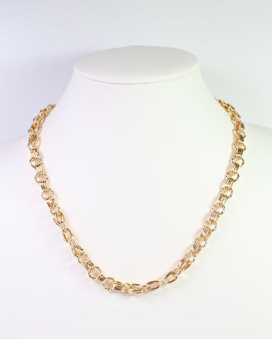 Cincinnati Triple Link Necklace Gold