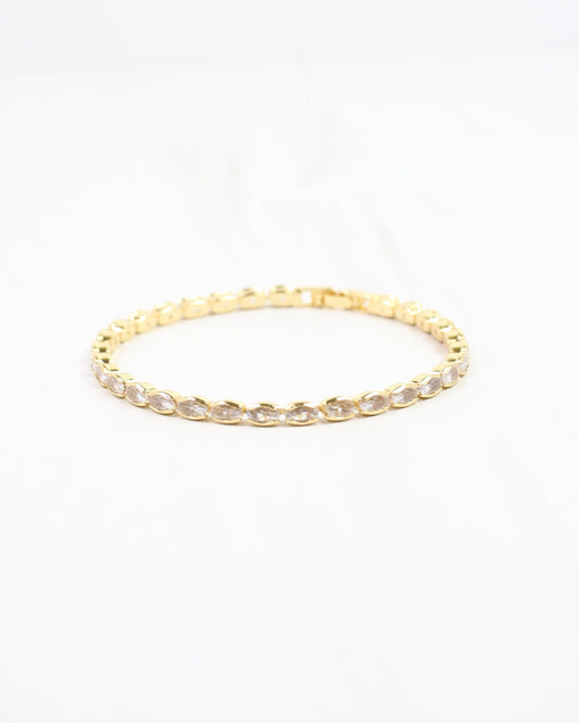 Clovis CZ Bracelet Gold
