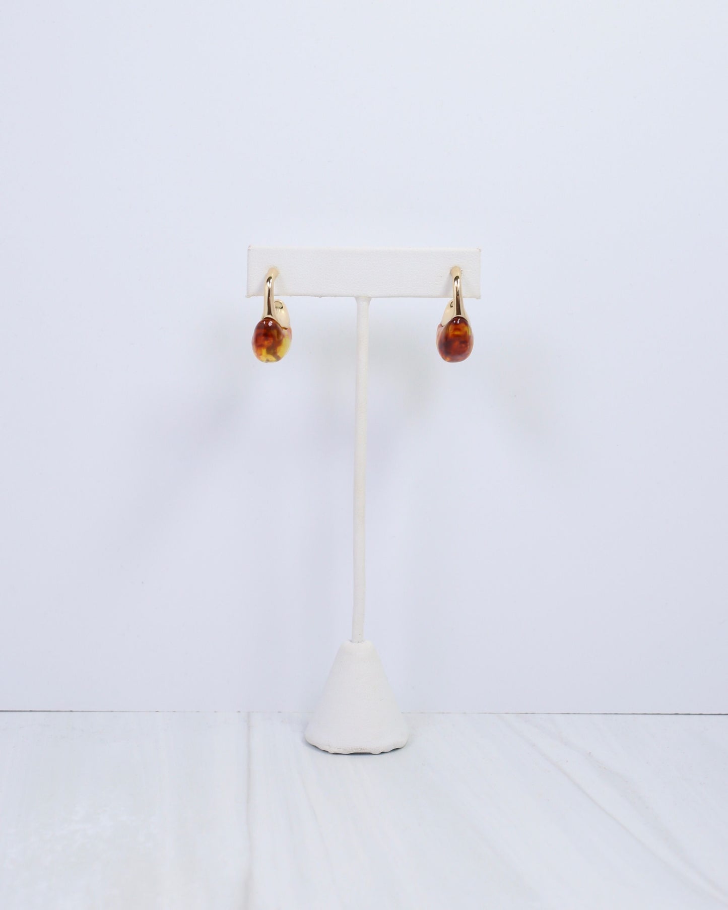 Colac Embellished Hoop Earring Tortoise