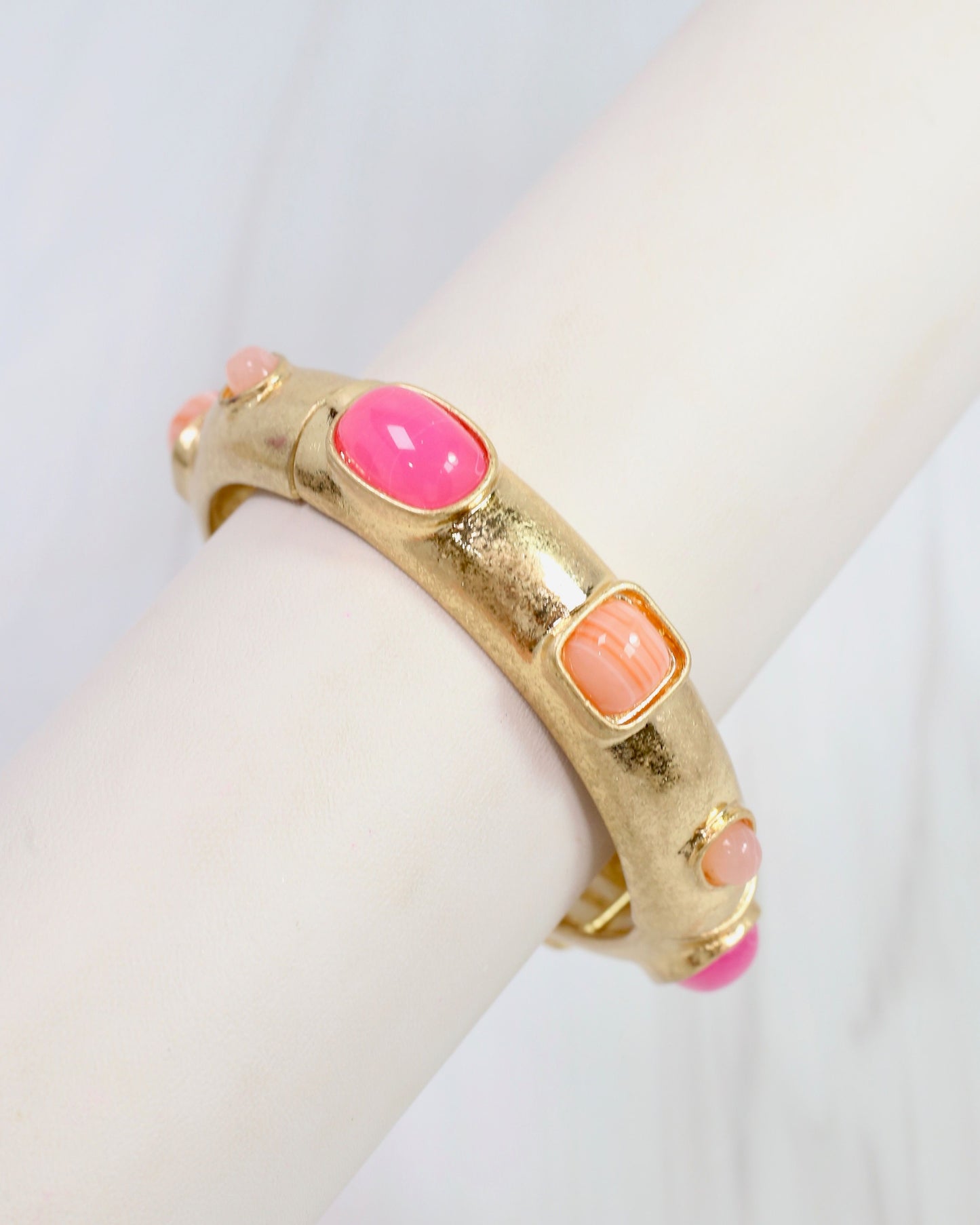 Really Regal Stone Stretch Bracelet Pink
