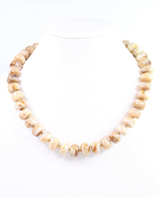 Tanner Beaded Necklace Brown