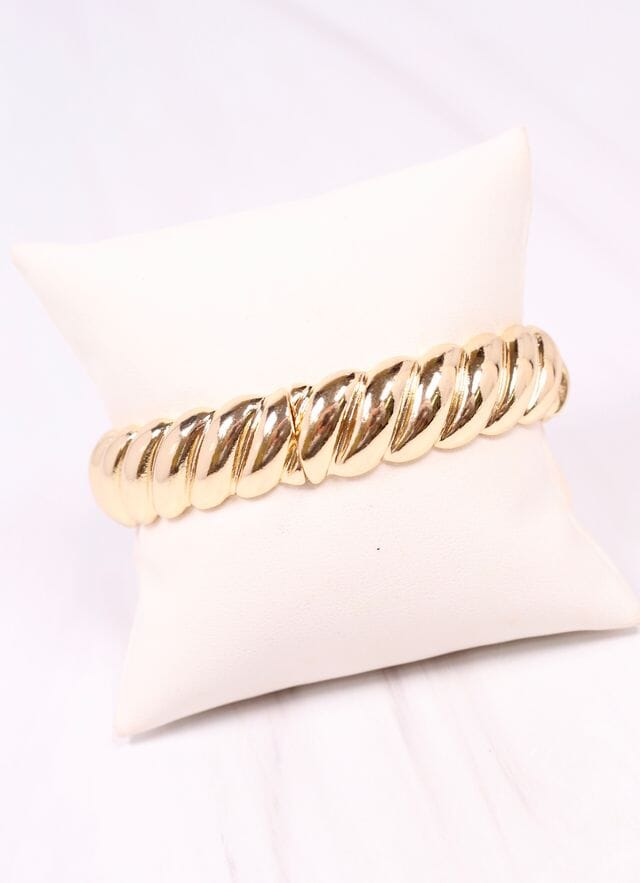 Gilliard Twisted Stretch Bracelet GOLD - Caroline Hill
