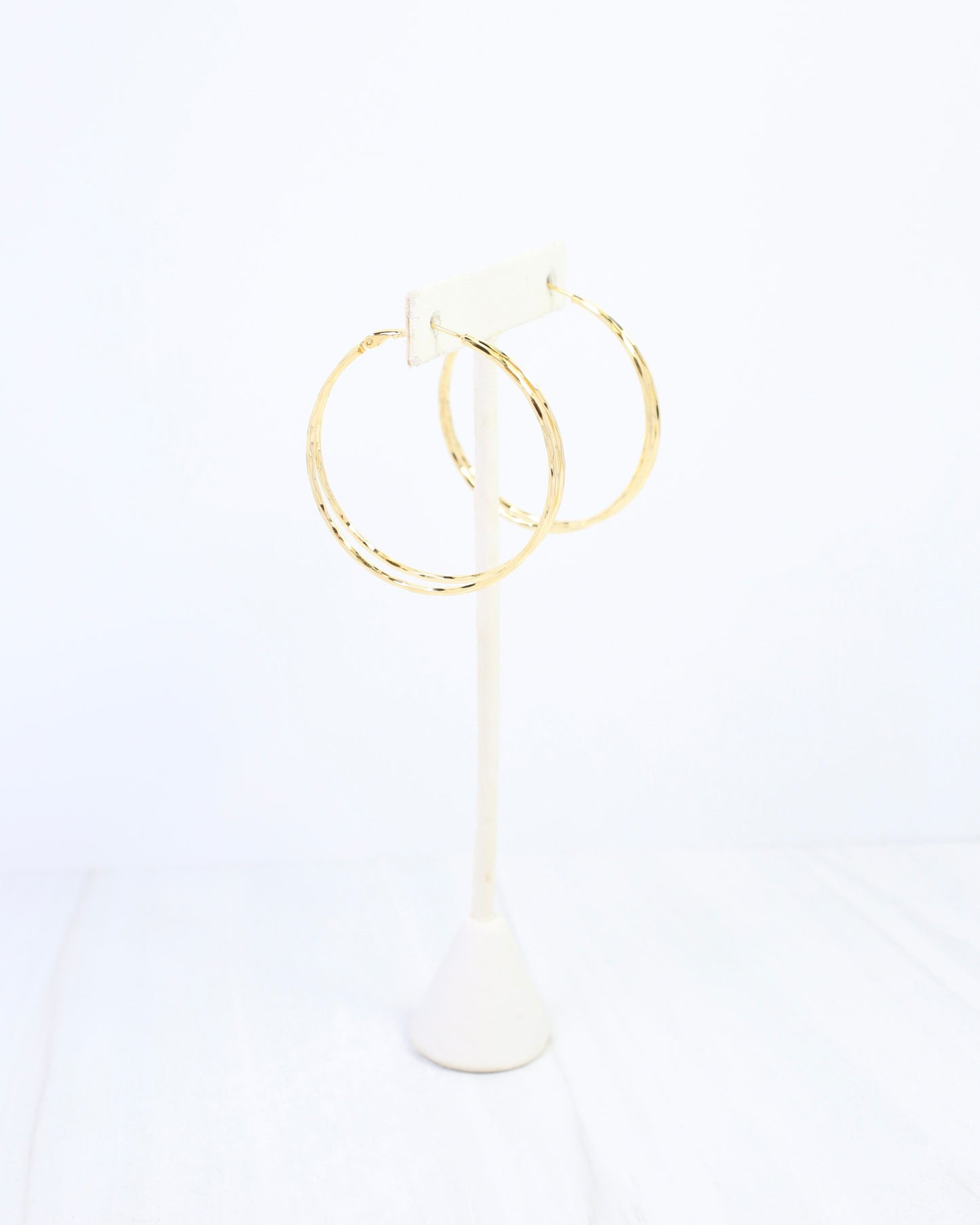 Allview Beveled Hoop Earring WR Gold