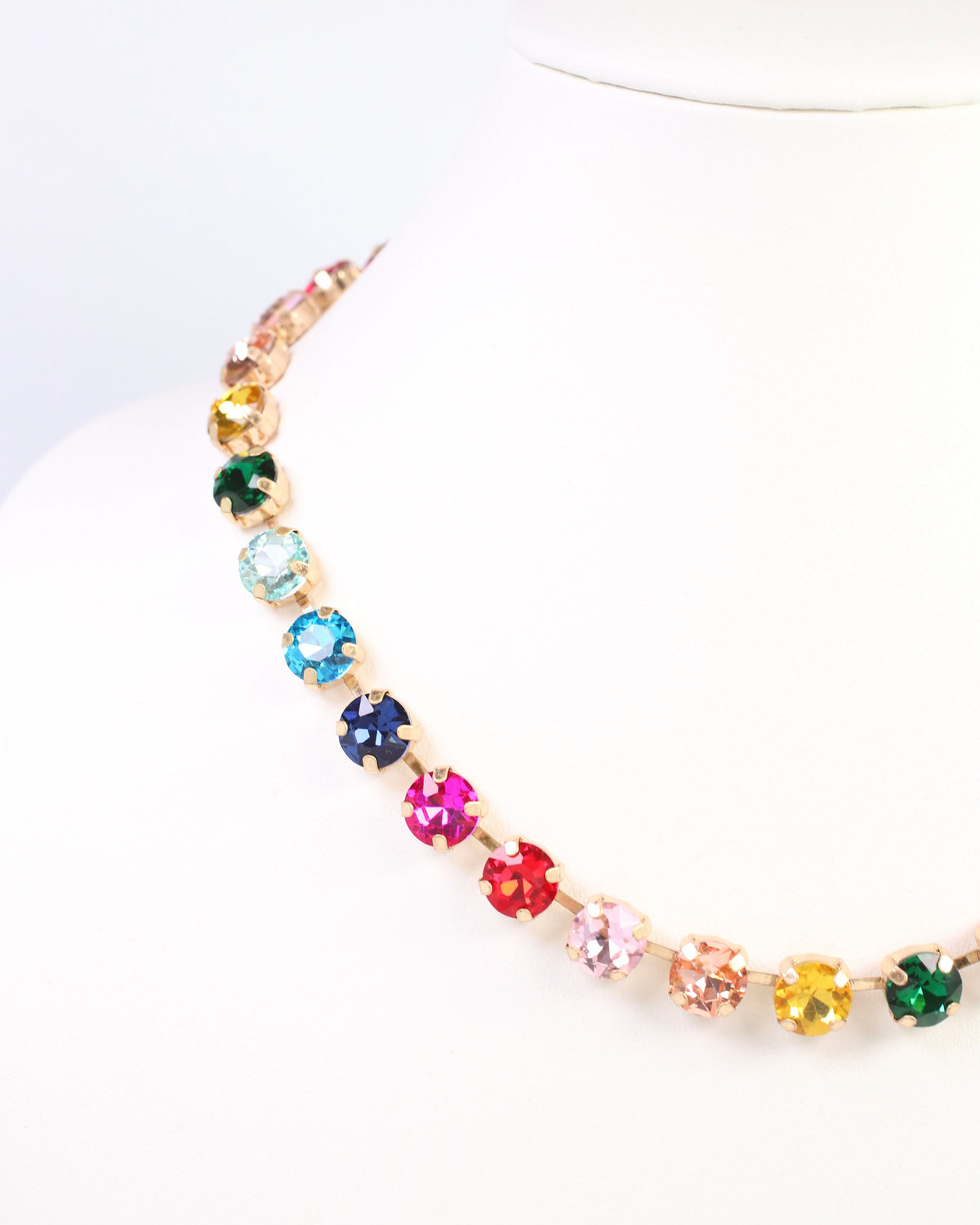 Andi Rhinestone Necklace Dark Multi