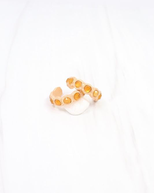 Simms Stone Hoop Earring Champagne