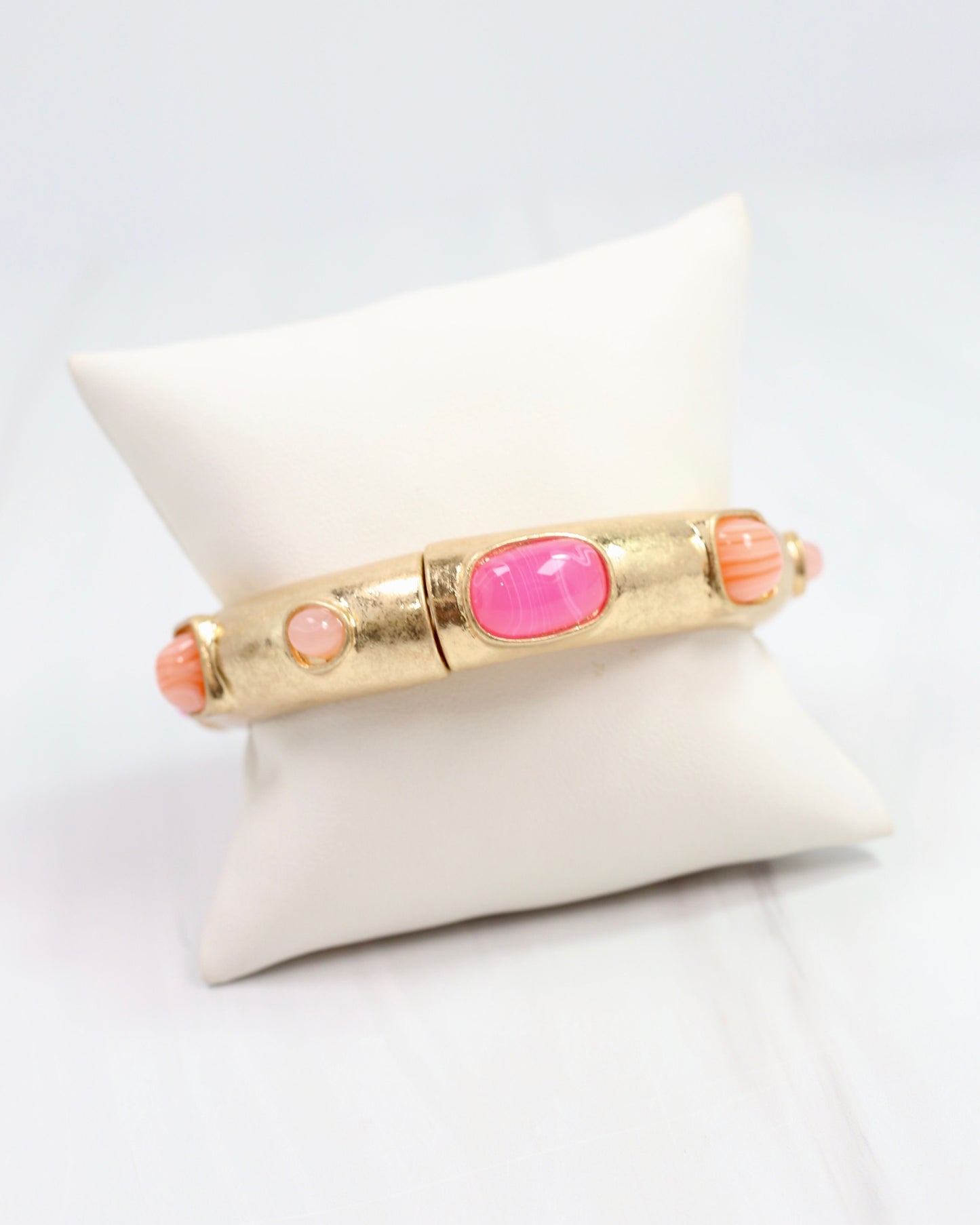 Really Regal Stone Stretch Bracelet Pink