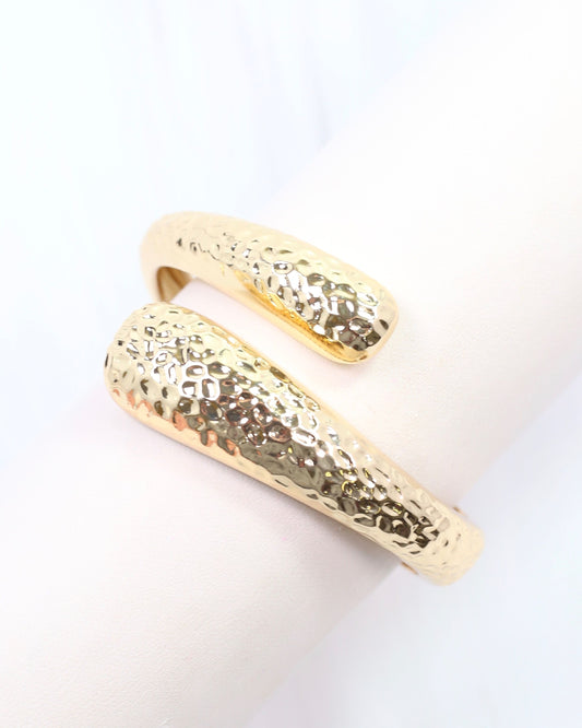 Banbury Hammered Bangle Bracelet Gold