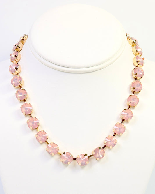Radcliffe Rhinestone Necklace Pink Opal
