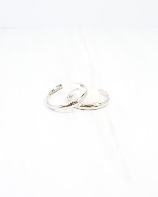 Edison Hoop Earring WR Silver