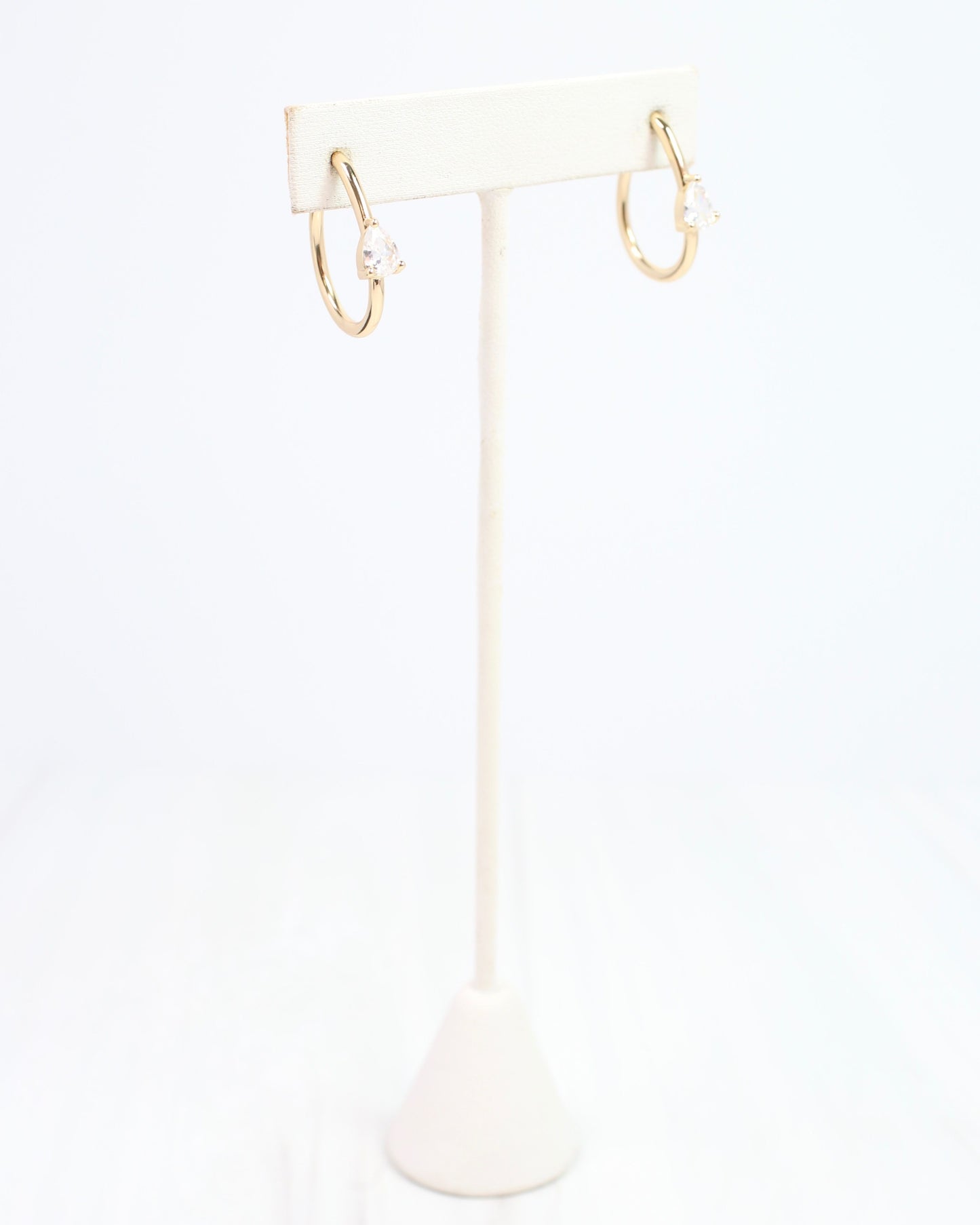 Nicki CZ Hoop Earring Gold