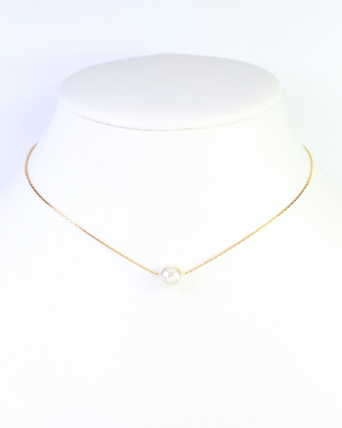Nora Dainty Pearl Necklace WP Gold