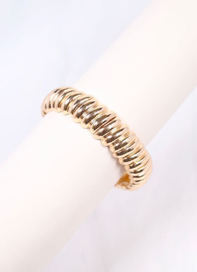 Ivey Metal Stretch Bracelet GOLD - Caroline Hill