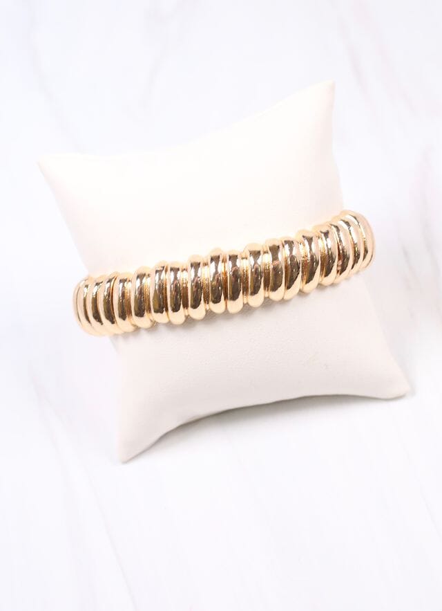 Ivey Metal Stretch Bracelet GOLD - Caroline Hill